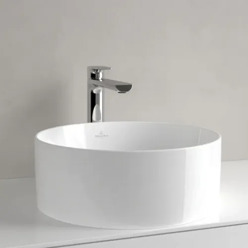 Villeroy & Boch Collaro Раковина для установки на столешницу, 400 x 400 x 145 mm, Альпийский белый, без перелива 4A184001