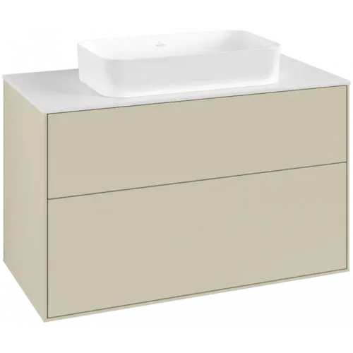 Villeroy & Boch Finion Тумба под раковину, 2 выдвижных ящика, 1000 x 603 x 501 mm, Silk Grey Matt Lacquer F64100HJ