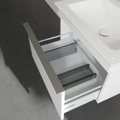 Villeroy & Boch Venticello Тумба под раковину, 1 выдвижной ящик, 603 x 420 x 502 mm, Glossy White / Glossy White A93301DH