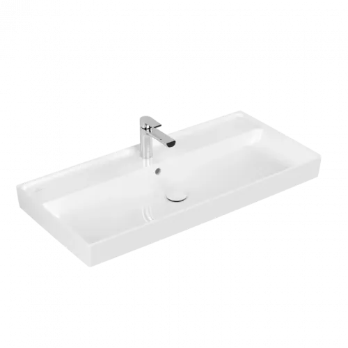 Villeroy & Boch Collaro Pаковина для установки на тумбу, 1000 x 470 x 160 mm, Альпийский белый CeramicPlus, с переливом 4A33A5R1