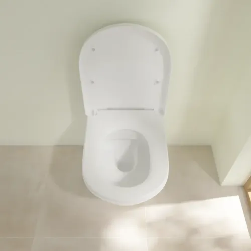 Villeroy & Boch Subway 2.0 Сиденье с крышкой для унитаза, с функцией автоматического опускания (SoftClosing), со снимаемым сиденьем (QuickRelease), Альпийский белый 9M86S101