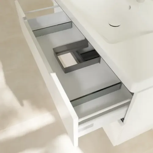 Villeroy & Boch Subway 2.0 Тумба под раковину, 2 выдвижных ящика, 987 x 520 x 449 mm, Glossy White A69700DH
