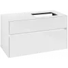 Villeroy & Boch Collaro Тумба под раковину, 2 выдвижных ящика, 1000 x 548 x 500 mm, Glossy White / Glossy White C11100DH