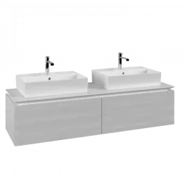 Villeroy & Boch Legato Тумба под раковину, 2 выдвижных ящика, 1600 x 380 x 500 mm, White Wood / White Wood B67600E8