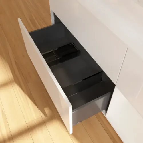 Villeroy & Boch Finion Тумба под раковину, с подсветкой, 3 выдвижных ящика, 1200 x 603 x 501 mm, Glossy White Lacquer / Glossy White Lacquer G421GFGF