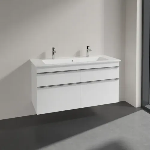 Villeroy & Boch Venticello Тумба под раковину, 4 выдвижных ящика, 1153 x 590 x 502 mm, Glossy White / Glossy White A92901DH