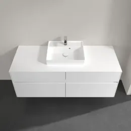 Villeroy & Boch Collaro Тумба под раковину, с подсветкой, 4 выдвижных ящика, 1400 x 548 x 500 mm, Glossy White / Glossy White C073B0DH