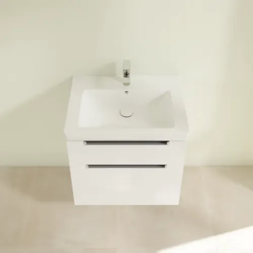 Villeroy & Boch Subway 2.0 Тумба под раковину, 2 выдвижных ящика, 637 x 590 x 454 mm, Glossy White A91000DH