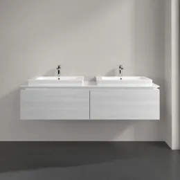 Villeroy & Boch Legato Тумба под раковину, 2 выдвижных ящика, 1600 x 380 x 500 mm, White Wood / White Wood B69200E8