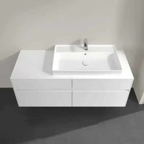 Villeroy & Boch Collaro Тумба под раковину, 4 выдвижных ящика, 1400 x 548 x 500 mm, Glossy White / Glossy White C09000DH
