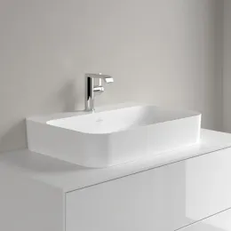Villeroy & Boch Finion Раковина для установки на столешницу, 600 x 445 x 115 mm, Stone White CeramicPlus, без перелива 414261RW