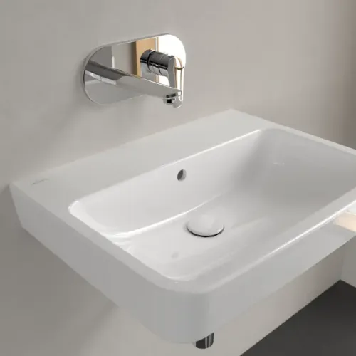 Villeroy & Boch O.novo Pаковина, 600 x 460 x 175 mm, Альпийский белый, с переливом, задняя сторона и нижняя сторона шлифованные 4A416J01