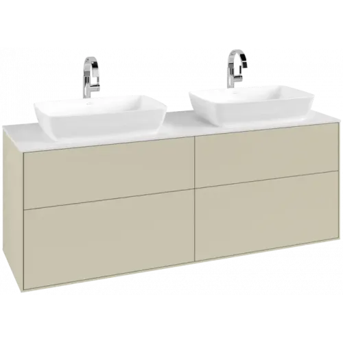 Villeroy & Boch Finion Тумба под раковину, 4 выдвижных ящика, 1600 x 603 x 501 mm, Silk Grey Matt Lacquer F84100HJ