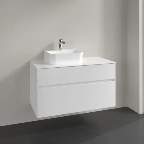 Villeroy & Boch Collaro Тумба под раковину, 2 выдвижных ящика, 1000 x 548 x 500 mm, Glossy White / Glossy White C09500DH