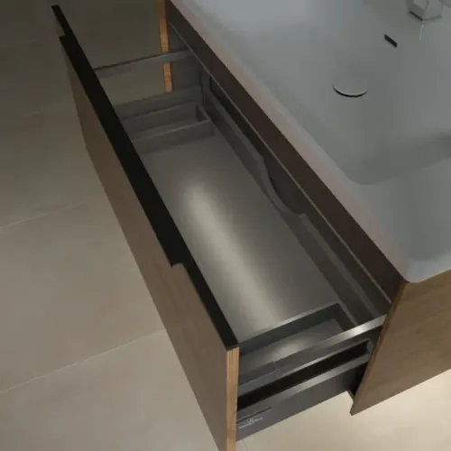 Villeroy & Boch Subway 3.0 Тумба под раковину, с подсветкой, 1 выдвижной ящик, 973 x 429 x 478 mm, Oak Kansas C569L1RH