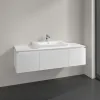 Villeroy & Boch Legato Тумба под раковину, 3 выдвижных ящика, 1400 x 380 x 500 mm, Glossy White / Glossy White B68400DH
