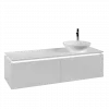 Villeroy & Boch Legato Тумба под раковину, с подсветкой, 2 выдвижных ящика, 1400 x 380 x 500 mm, Glossy White / Glossy White B589L0DH