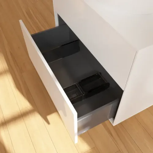 Villeroy & Boch Finion Тумба под раковину, с подсветкой, 2 выдвижных ящика, 800 x 603 x 501 mm, Glossy White Lacquer G99100GF