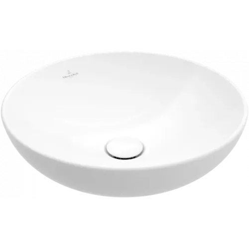 Villeroy & Boch Loop & Friends Раковина для установки на столешницу, 420 x 420 x 120 mm, Альпийский белый, с переливом 4A460001