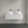 Villeroy & Boch Antao Тумба под раковину, с подсветкой, 1 выдвижной ящик, 1200 x 360 x 500 mm, лицевая поверхность без текстурированной отделки, Glossy White Lacquer / Glossy White Lacquer L35010GF