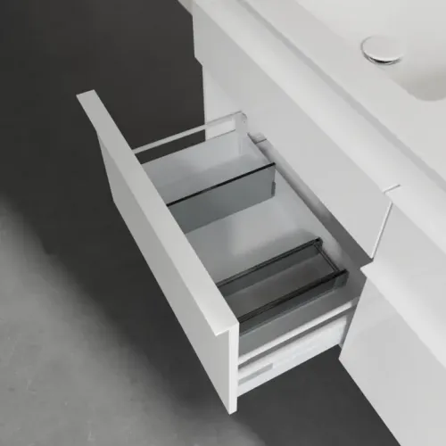 Villeroy & Boch Venticello Тумба под раковину, 4 выдвижных ящика, 1253 x 590 x 502 mm, Glossy White / Glossy White A93002DH