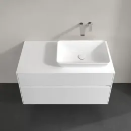 Villeroy & Boch Collaro Тумба под раковину, с подсветкой, 2 выдвижных ящика, 1000 x 548 x 500 mm, Glossy White / Glossy White C111B0DH