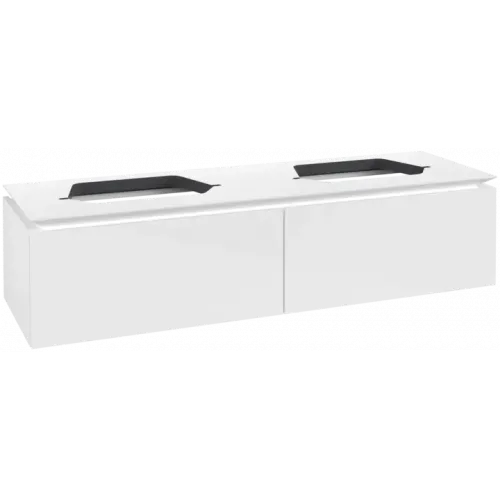 Villeroy & Boch Legato Тумба под раковину, 2 выдвижных ящика, 1600 x 380 x 500 mm, Glossy White / Glossy White B76700DH