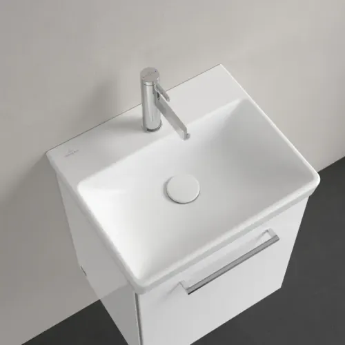 Villeroy & Boch Avento Раковина компактная, 450 x 370 x 180 mm, Stone White CeramicPlus, с переливом 735845RW