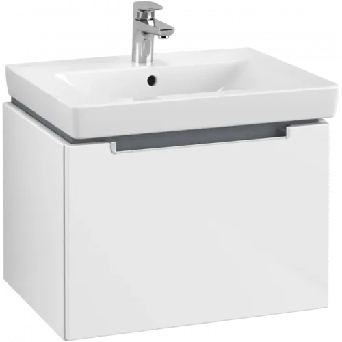Villeroy & Boch Subway 2.0 Тумба под раковину, 1 выдвижной ящик, 587 x 420 x 454 mm, Glossy White A68700DH