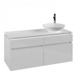 Villeroy & Boch Legato Тумба под раковину, 4 выдвижных ящика, 1200 x 550 x 500 mm, Glossy White / Glossy White B58200DH
