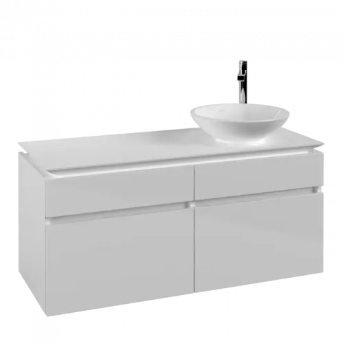 Villeroy & Boch Legato Тумба под раковину, 4 выдвижных ящика, 1200 x 550 x 500 mm, Glossy White / Glossy White B58200DH