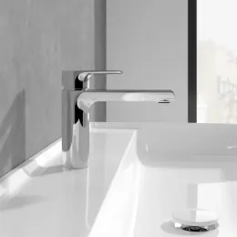 Villeroy & Boch Liberty Смеситель для раковины однорычажный без Выдвижной механизм слива, Хром TVW10700300161