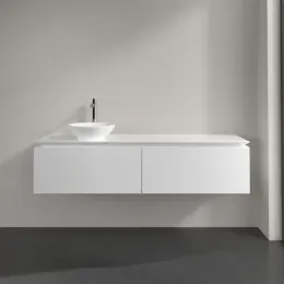 Villeroy & Boch Legato Тумба под раковину, 2 выдвижных ящика, 1600 x 380 x 500 mm, Glossy White / Glossy White B59500DH