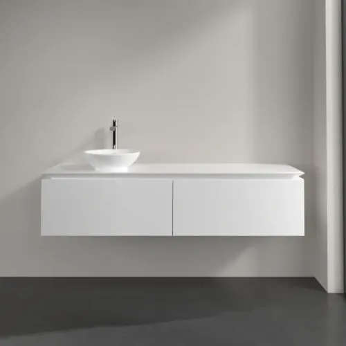 Villeroy & Boch Legato Тумба под раковину, 2 выдвижных ящика, 1600 x 380 x 500 mm, Glossy White / Glossy White B59500DH