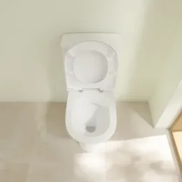 Villeroy & Boch O.novo Унитаз-компакт с открытым смывным краем Compact, напольный, Альпийский белый 5689R001