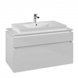 Villeroy & Boch Legato Тумба под раковину, 2 выдвижных ящика, 1000 x 550 x 500 mm, Glossy White / Glossy White B69500DH