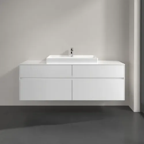 Villeroy & Boch Collaro Тумба под раковину, 4 выдвижных ящика, 1600 x 548 x 500 mm, Glossy White / Glossy White C02800DH