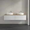 Villeroy & Boch Antao Тумба под раковину, с подсветкой, 4 выдвижных ящика, 1600 x 360 x 500 mm, лицевая поверхность без текстурированной отделки, Glossy White Lacquer / Honey Oak L28051GF