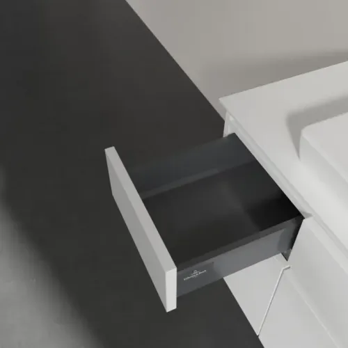 Villeroy & Boch Legato Тумба под раковину, 5 выдвижных ящиков, 1200 x 550 x 500 mm, Glossy White / Glossy White B69700DH