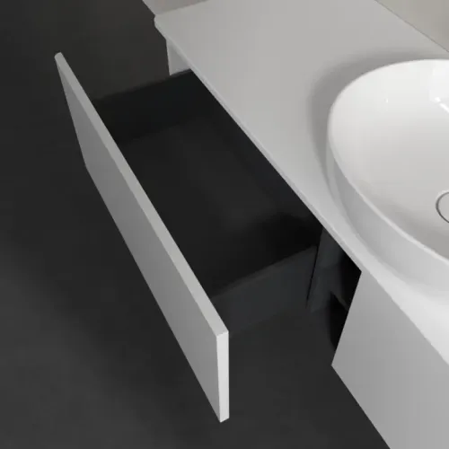 Villeroy & Boch Antao Тумба под раковину, 2 выдвижных ящика, 1600 x 360 x 500 mm, лицевая поверхность без текстурированной отделки, Glossy White Lacquer / Glossy White Lacquer K36010GF
