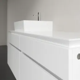 Villeroy & Boch Legato Тумба под раковину, 4 выдвижных ящика, 1400 x 550 x 500 mm, Glossy White / Glossy White B61400DH