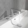 Villeroy & Boch Architectura Смеситель для ванны двухвентильный с комплектом слива со стяжкой, Хром TVW10310811061