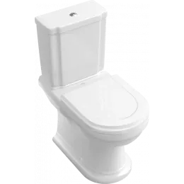 Villeroy & Boch Hommage Унитаз-компакт с вертикальным смывом, напольный, Альпийский белый CeramicPlus 666210R1