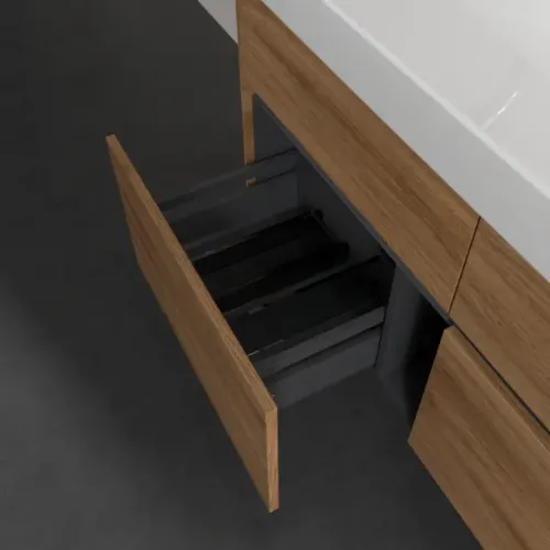 Villeroy & Boch Collaro Тумба под раковину, с подсветкой, 4 выдвижных ящика, 1154 x 546 x 444 mm, Oak Kansas C012B0RH