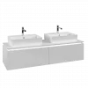 Villeroy & Boch Legato Тумба под раковину, с подсветкой, 2 выдвижных ящика, 1600 x 380 x 500 mm, Glossy White / Glossy White B676L0DH
