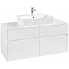 Villeroy & Boch Collaro Тумба под раковину, 4 выдвижных ящика, 1200 x 548 x 500 mm, Glossy White / Glossy White C12800DH