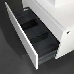 Villeroy & Boch Legato Тумба под раковину, с подсветкой, 2 выдвижных ящика, 1000 x 550 x 500 mm, Glossy White / Glossy White B604L0DH