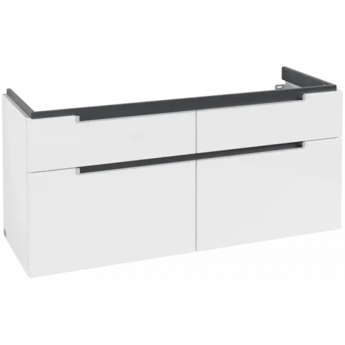 Villeroy & Boch Subway 2.0 Тумба под раковину, 4 выдвижных ящика, 1287 x 590 x 449 mm, Glossy White A91700DH