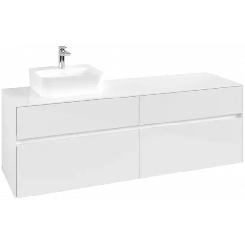 Villeroy & Boch Collaro Тумба под раковину, 4 выдвижных ящика, 1600 x 548 x 500 mm, Glossy White / Glossy White C10500DH