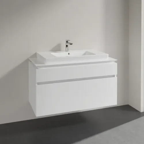 Villeroy & Boch Legato Тумба под раковину, 2 выдвижных ящика, 1000 x 550 x 500 mm, Glossy White / Glossy White B69500DH